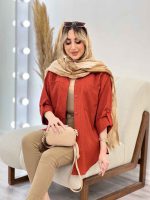 شومیز کراش آستین بند دار کد 4532 - تصویر 32