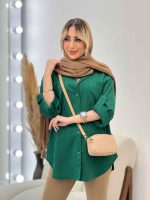 شومیز کراش آستین بند دار کد 4480 - تصویر 18