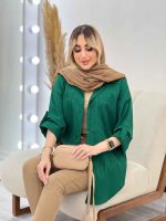 شومیز کراش آستین بند دار کد 4480 - تصویر 10