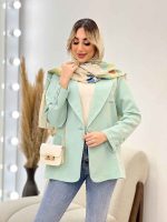 مانتو مازراتی یقه انگلیسی تک جیب کد 4424 - تصویر 5