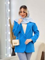 مانتو مازراتی یقه انگلیسی تک جیب کد 4424 - تصویر 4