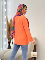 مانتو مازراتی یقه انگلیسی تک جیب کد 4424 - تصویر 11