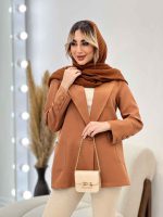 مانتو مازراتی یقه انگلیسی تک جیب کد 4424 - تصویر 9