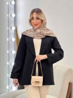 مانتو مازراتی یقه انگلیسی تک جیب کد 4424 - تصویر 6