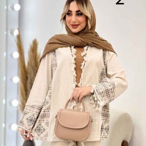 مانتو گلدوزی منگوله دار کد 4437