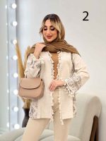 مانتو گلدوزی منگوله دار کد 4437 - تصویر 3
