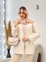 مانتو گلدوزی منگوله دار کد 4437 - تصویر 5