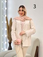 مانتو گلدوزی منگوله دار کد 4437 - تصویر 7