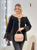 مانتو گلدوزی منگوله دار کد 4437 - تصویر 2