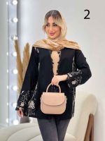 مانتو گلدوزی منگوله دار کد 4437 - تصویر 4