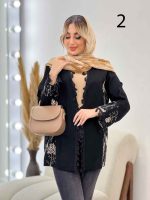 مانتو گلدوزی منگوله دار کد 4437 - تصویر 14
