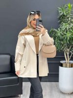 مانتو لینن سرشانه ژیله کد 4453 - تصویر 20