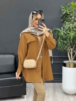 مانتو دکمه چوبی جیب نما کد 4482 - تصویر 26