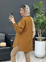 مانتو دکمه چوبی جیب نما کد 4482 - تصویر 18
