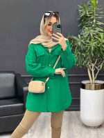 مانتو دکمه چوبی جیب نما کد 4482 - تصویر 25