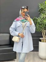 مانتو دکمه چوبی جیب نما کد 4482 - تصویر 14