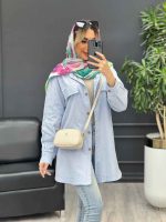 مانتو دکمه چوبی جیب نما کد 4482 - تصویر 23