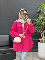 مانتو دکمه چوبی جیب نما کد 4482 - تصویر 22