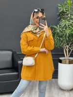 مانتو دکمه چوبی جیب نما کد 4482 - تصویر 21