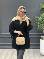 مانتو لینن یقه انگلیسی کمر گت کد 4464 - تصویر 15
