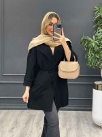 مانتو لینن یقه انگلیسی کمر گت کد 4464 - تصویر 18