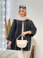 مانتو دوخت دار مغزی دوزی کد 4487 - تصویر 4