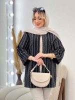 مانتو دوخت دار مغزی دوزی کد 4487 - تصویر 5