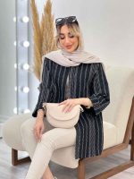 مانتو دوخت دار مغزی دوزی کد 4487 - تصویر 11