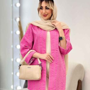 مانتو دوخت دار مغزی دوزی کد 4487