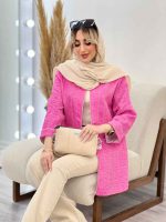 مانتو دوخت دار مغزی دوزی کد 4487 - تصویر 12