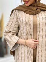 مانتو دوخت دار مغزی دوزی کد 4487 - تصویر 8