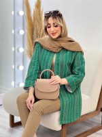 مانتو دوخت دار مغزی دوزی کد 4487 - تصویر 3