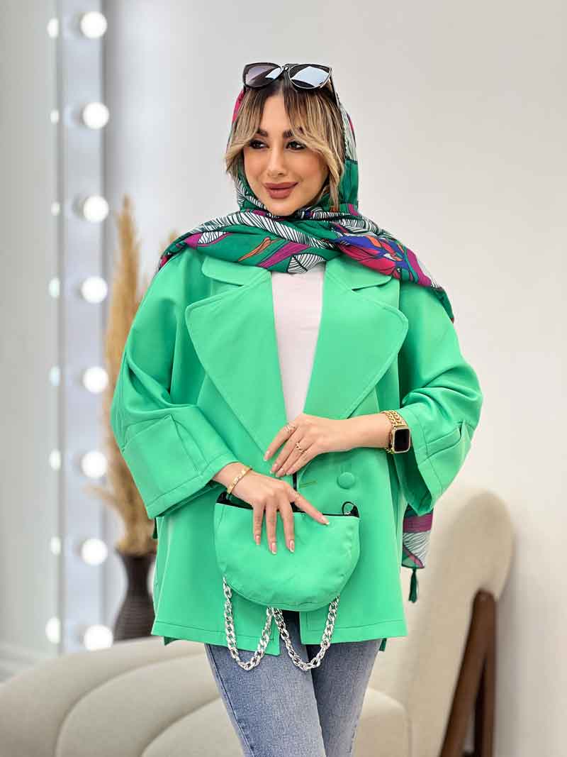 مانتو مازراتی کیف دار کد 4425 مانتو مازراتی کیف دار کد 4425