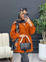 مانتو کتان جیب کج کد 4445 - تصویر 10