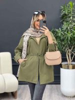 مانتو کتان جیب کج کد 4445 - تصویر 19
