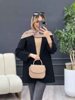 مانتو لینن کتی تک دکمه کد 4449 - تصویر 12
