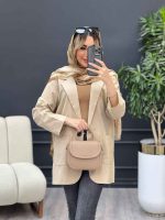 مانتو لینن کتی تک دکمه کد 4449 - تصویر 5