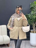 مانتو کتان جیب کج کد 4445 - تصویر 3