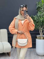 مانتو کتان جیب کج کد 4445 - تصویر 17
