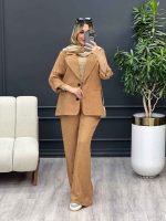 ست مانتو و شلوار یقه انگلیسی جیب نما کد 4455 - تصویر 17
