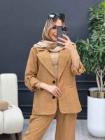 ست مانتو و شلوار یقه انگلیسی جیب نما کد 4455 - تصویر 7