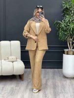 ست مانتو و شلوار یقه انگلیسی جیب نما کد 4455 - تصویر 4
