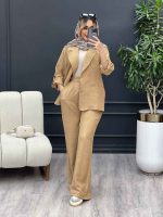 ست مانتو و شلوار یقه انگلیسی جیب نما کد 4455 - تصویر 20