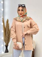 مانتو کتان آستین جیب کد 4417 - تصویر 15