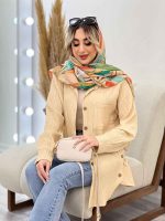 مانتو کراش بغل سه دکمه کد 4498 - تصویر 11