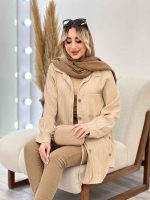 مانتو کراش بغل سه دکمه کد 4498 - تصویر 23