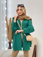 مانتو کراش بغل سه دکمه کد 4498 - تصویر 12