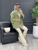 مانتو لینن پشت پیله دو پاگن کد 4478 - تصویر 4