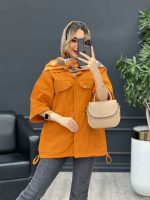مانتو لینن پایین گت سر جیب دکمه کد 4469 - تصویر 22