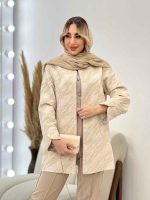 مانتو ژاکارد جلو باز کد 4500 - تصویر 14